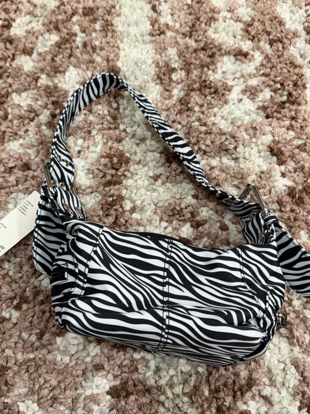 Zebra Print Bag - Black & White